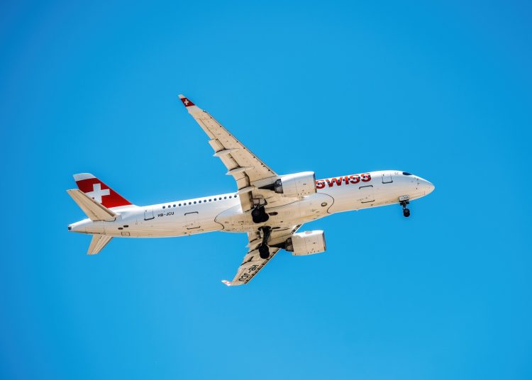 αεροπλάνο της swiss air