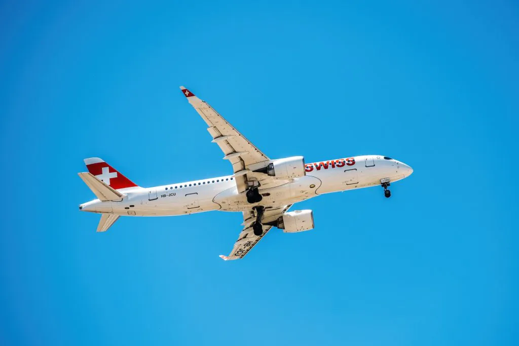 αεροπλάνο της swiss air